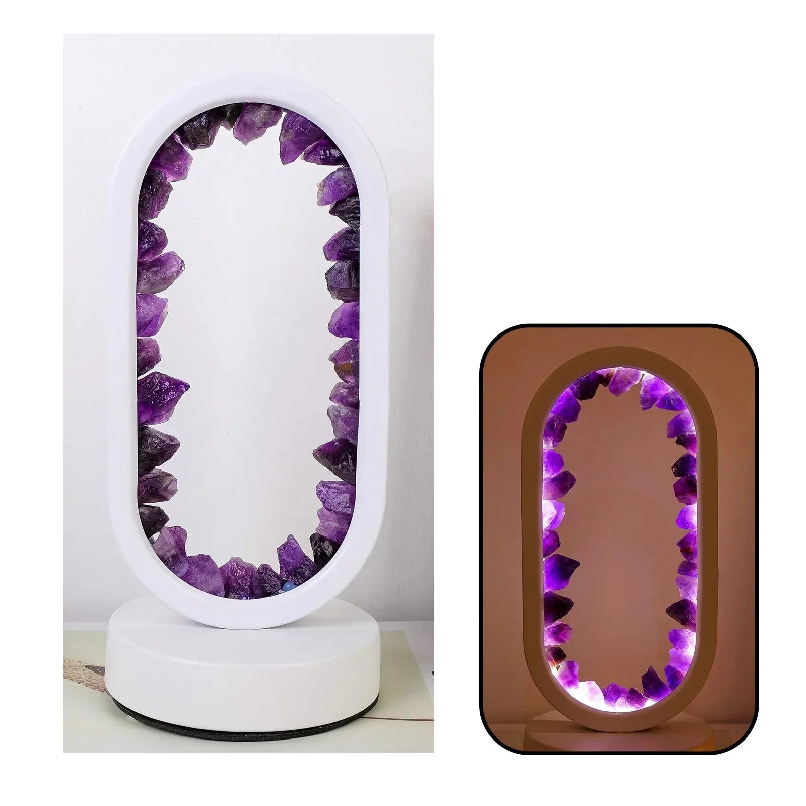 Elegant Amethyst Crystal Lamp – Ambient LED Lighting for Relaxation