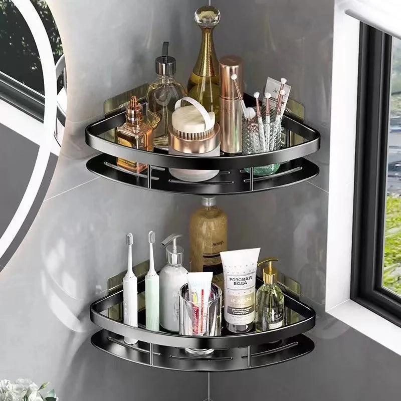 Aluminium Wall Shelf for Bathroom Corners - Cornerix