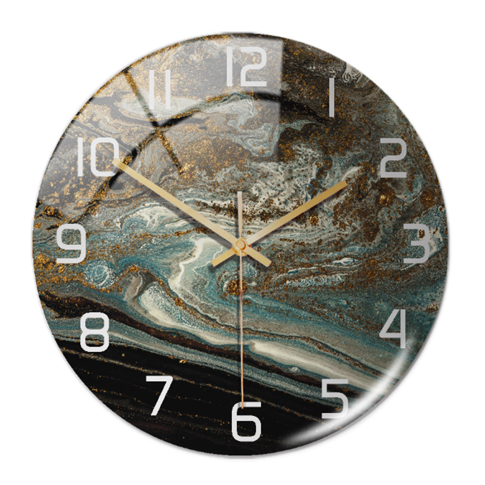 Stylish Wall Clock with Marble Effect – MarbleTime