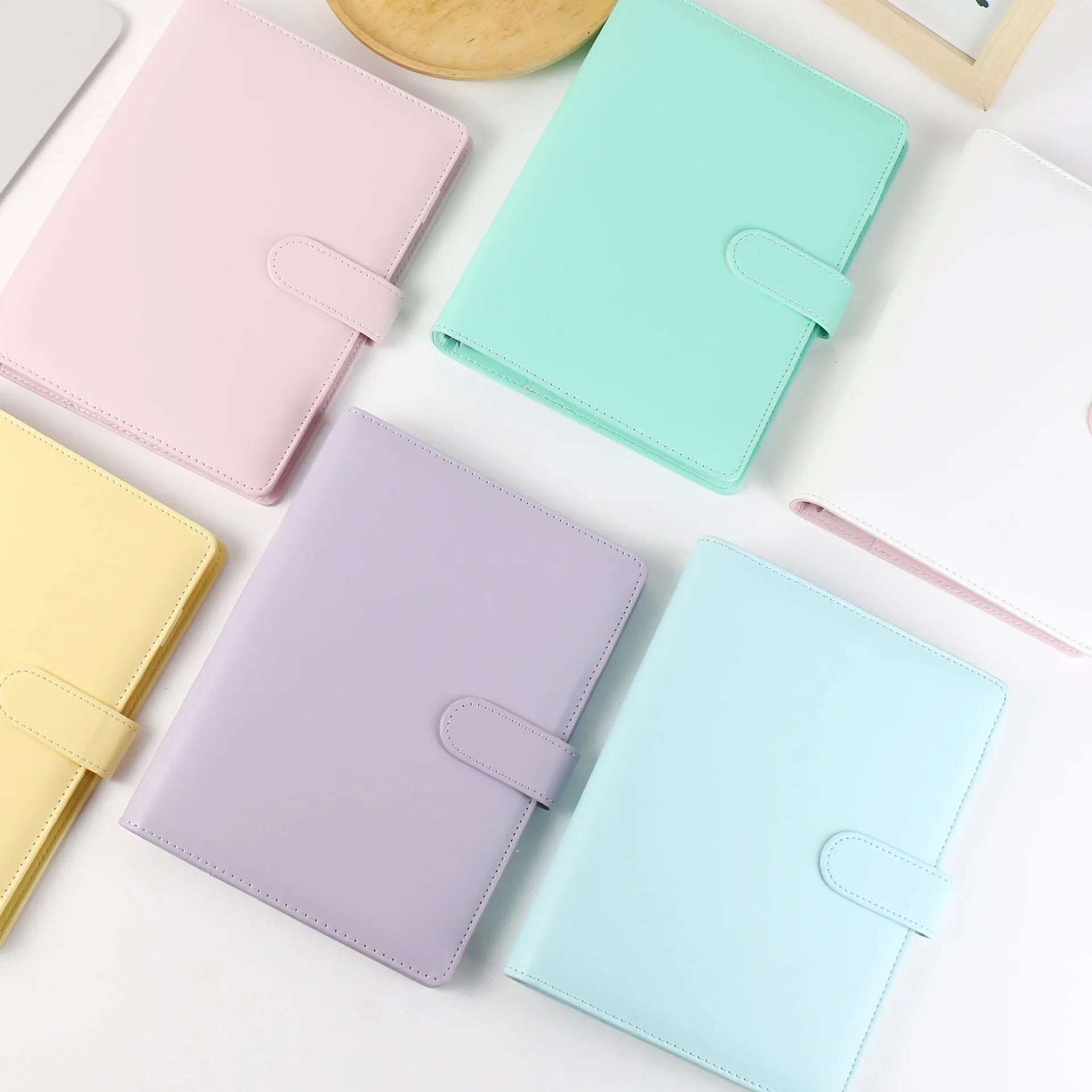 A5 PU Leather Binder in Macaron Colours | Planner | DIY Photo Album and Agenda in One
