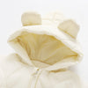 Hooded Winter Overall with Bear Motif for Babies – Warm & Fluffy