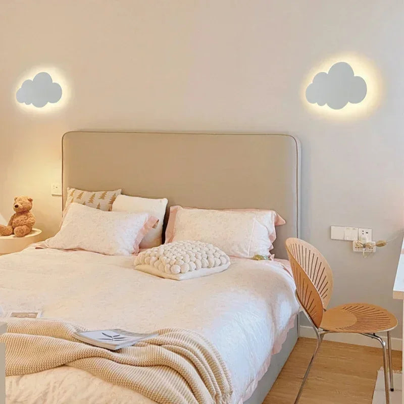 LED Cloud Wall Lamp – 3-Colour Dimming Modern Wall Lighting for Bedroom, Living Room and Nursery Décor