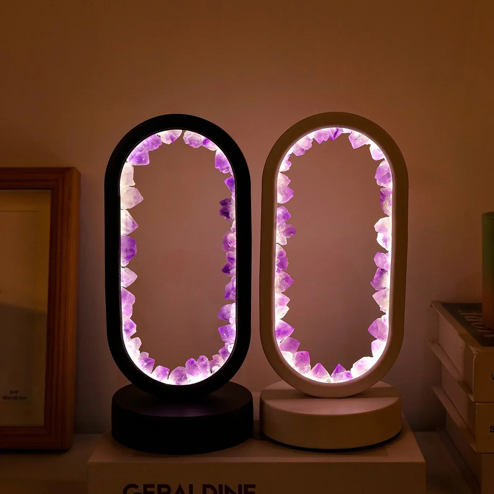 Elegant Amethyst Crystal Lamp – Ambient LED Lighting for Relaxation