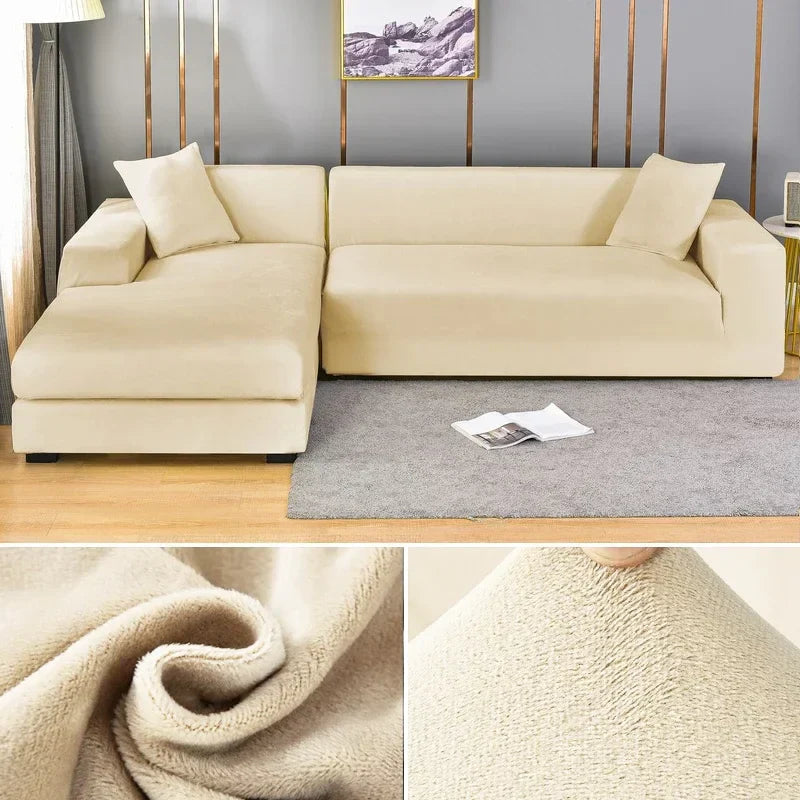 Stretch Velvet Sofa Cover with Luxurious Finish – Sofina