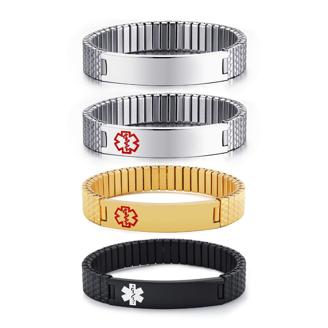 LifeSafe Medical Alert Bracelet | Customizable stainless steel ID bracelet for safety and style