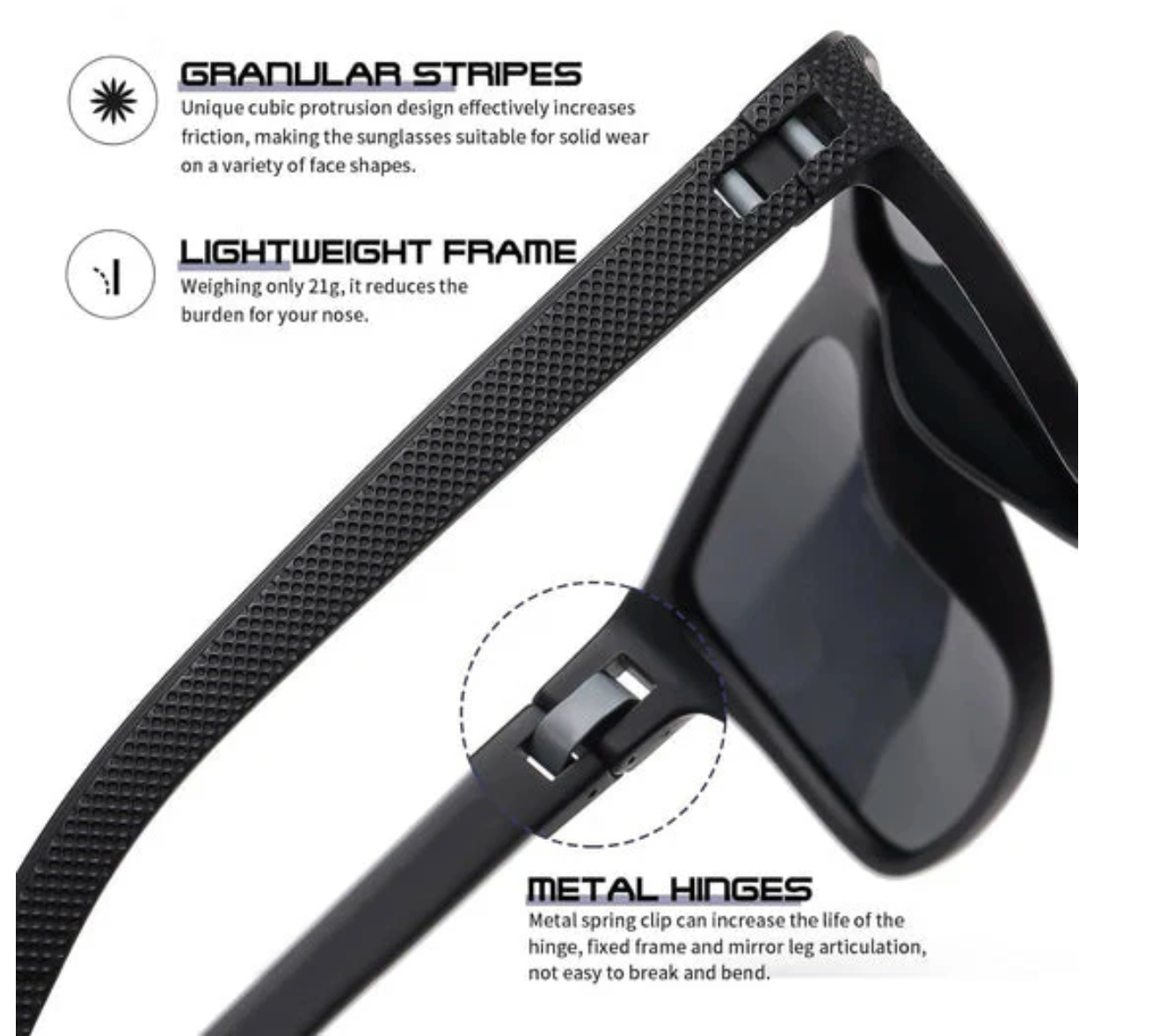 Polarised Sunglasses Set (3 pieces) – UV400 Protection & Anti-Glare for Outdoor Activities