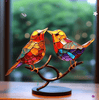 VividVista Stained Glass Bird Ornaments | Nature-Inspired Handmade Window Decorations
