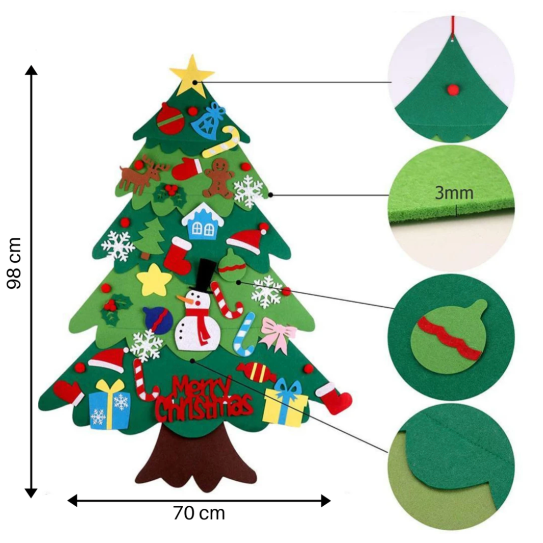 Felt Christmas Tree for Children - Creative and Reusable