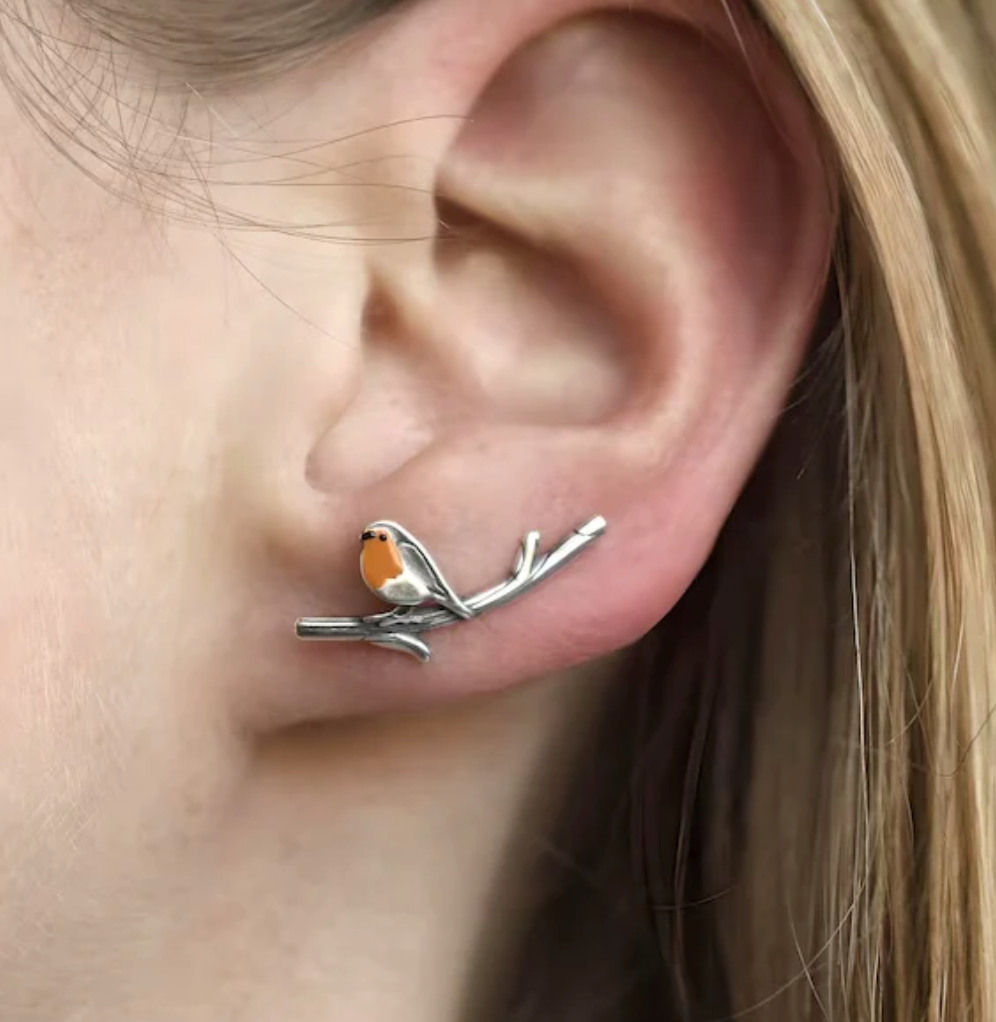 GoldenWing Signature Earrings | Elegant Bird Shaped Earrings for Good Luck and Serenity