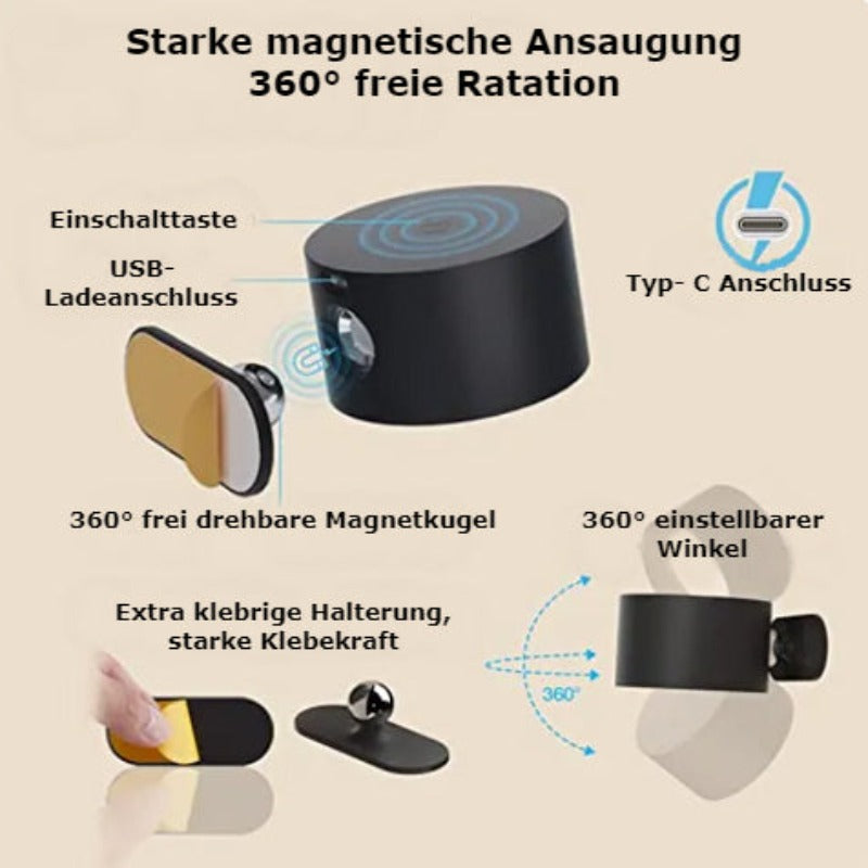 360° Wall Lamp - Wireless Rechargeable Wall Lamp