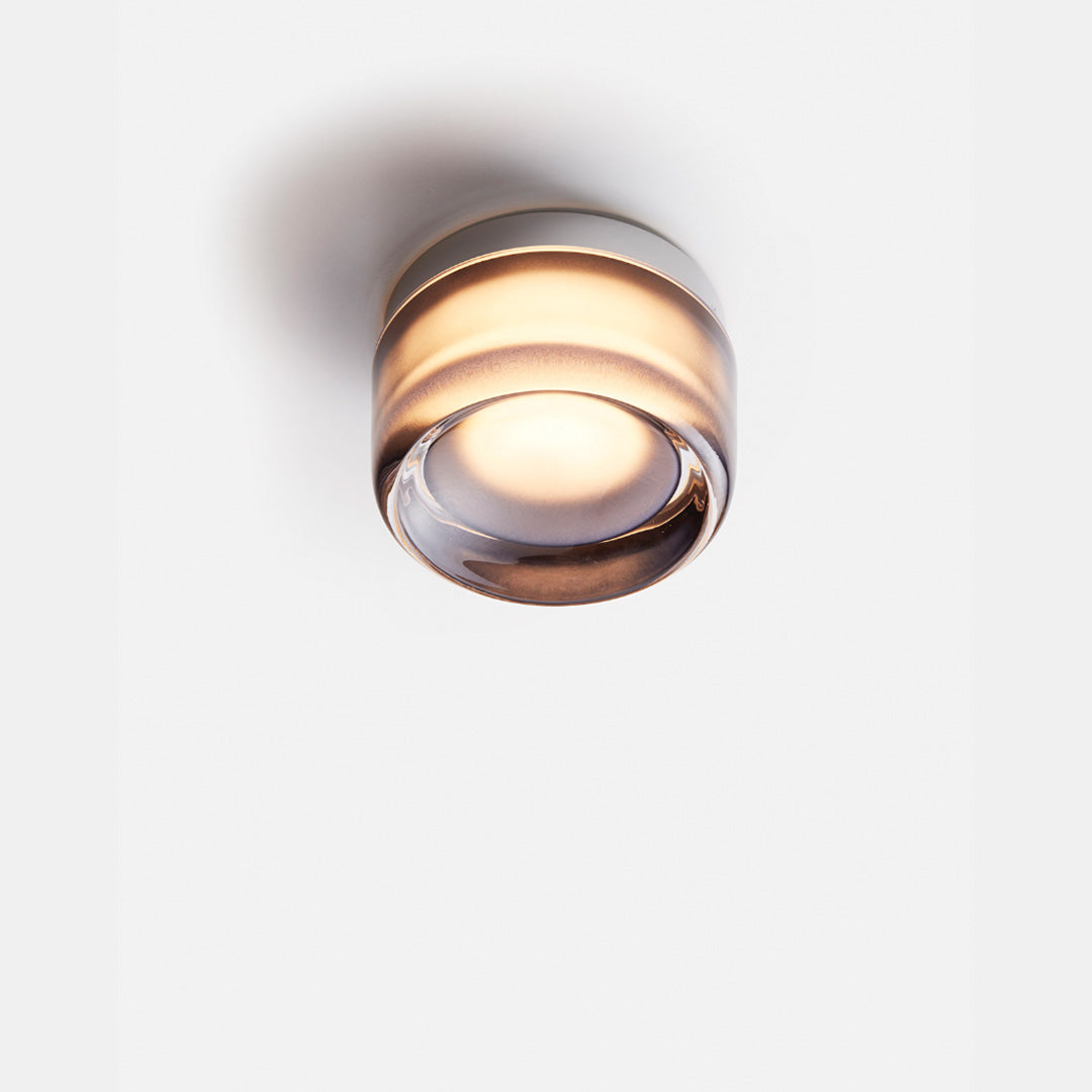 Nomeva | Modern Wall Lamp with Dimpled Texture | High-Quality Metal | Energy-Efficient LED | Available in Amber, Smoke, White | Easy Installation | 13.7x7 cm | For Living Room, Bedroom, Hallway