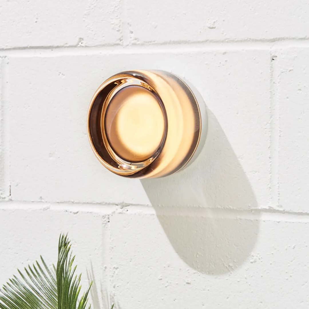 Nomeva | Modern Wall Lamp with Dimpled Texture | High-Quality Metal | Energy-Efficient LED | Available in Amber, Smoke, White | Easy Installation | 13.7x7 cm | For Living Room, Bedroom, Hallway