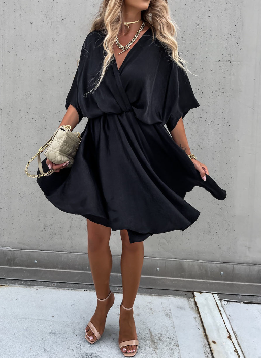 GITA | Chic Mini Dress for Women with V-Neck - Summer, Elegant & Luxe