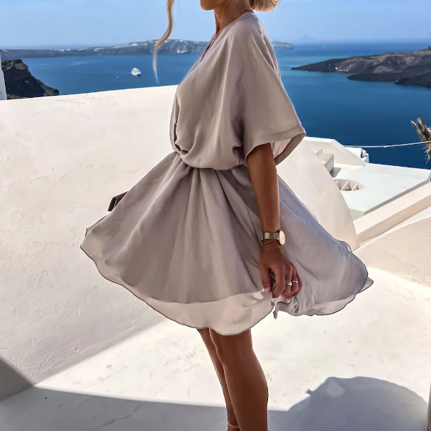 GITA | Chic Mini Dress for Women with V-Neck - Summer, Elegant & Luxe
