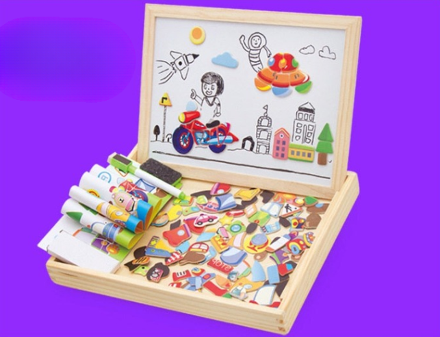 CreativeBox Magnetic Game – Learning Fun with Puzzle & Drawing Board