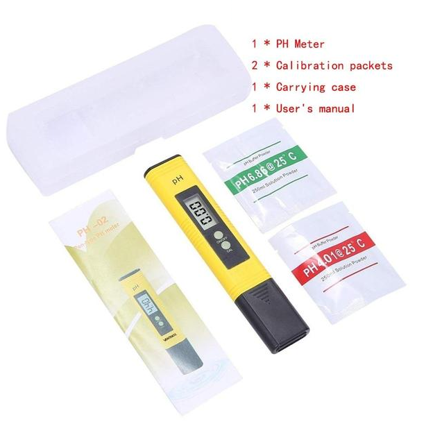 Digital LCD pH Meter Accuracy 0.01 Aquarium Pool pH Tester for Water, Wine, Urine Auto Calibration