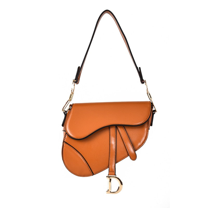 Sandsberg - luxurious women's shoulder bag - exclusive PU leather saddle bag