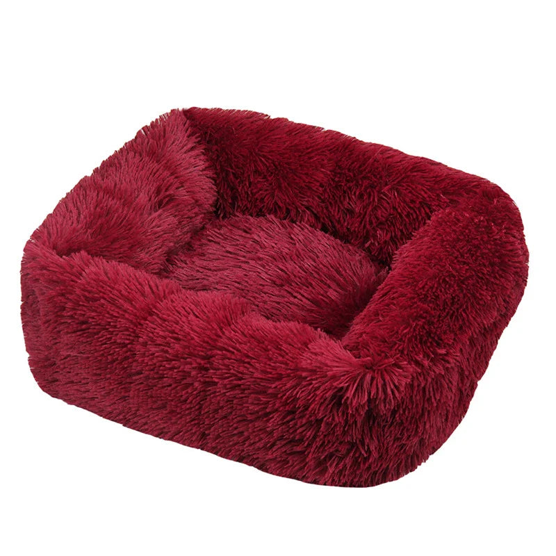 FurHaven Deluxe Dog Lounger | Long plush, washable pet bed for dogs and cats