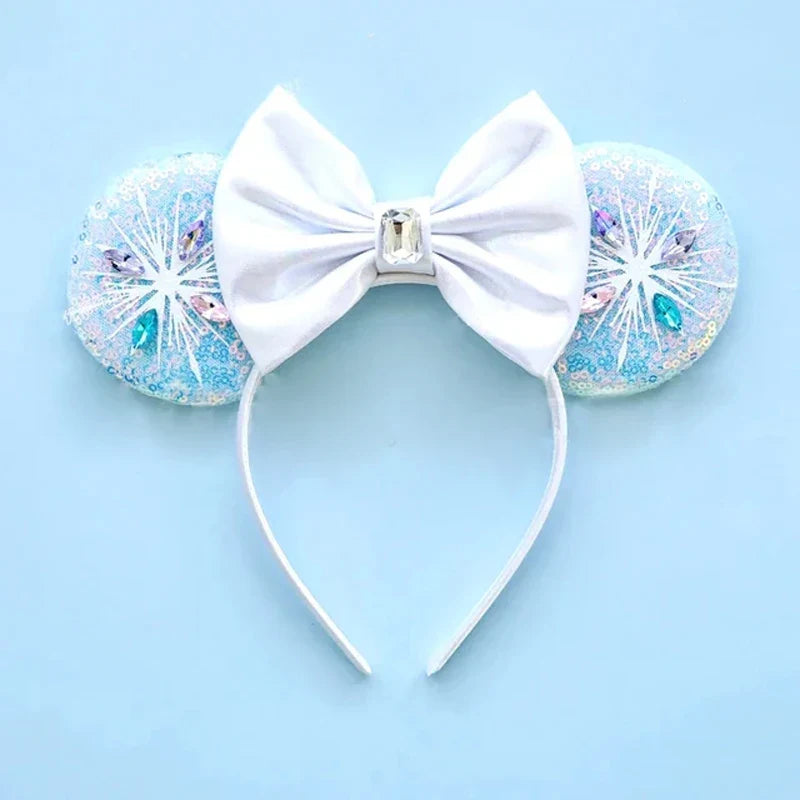 Frozen Hair Accessories – Elsa and Anna Mickey Mouse Ears Headbands for Girls