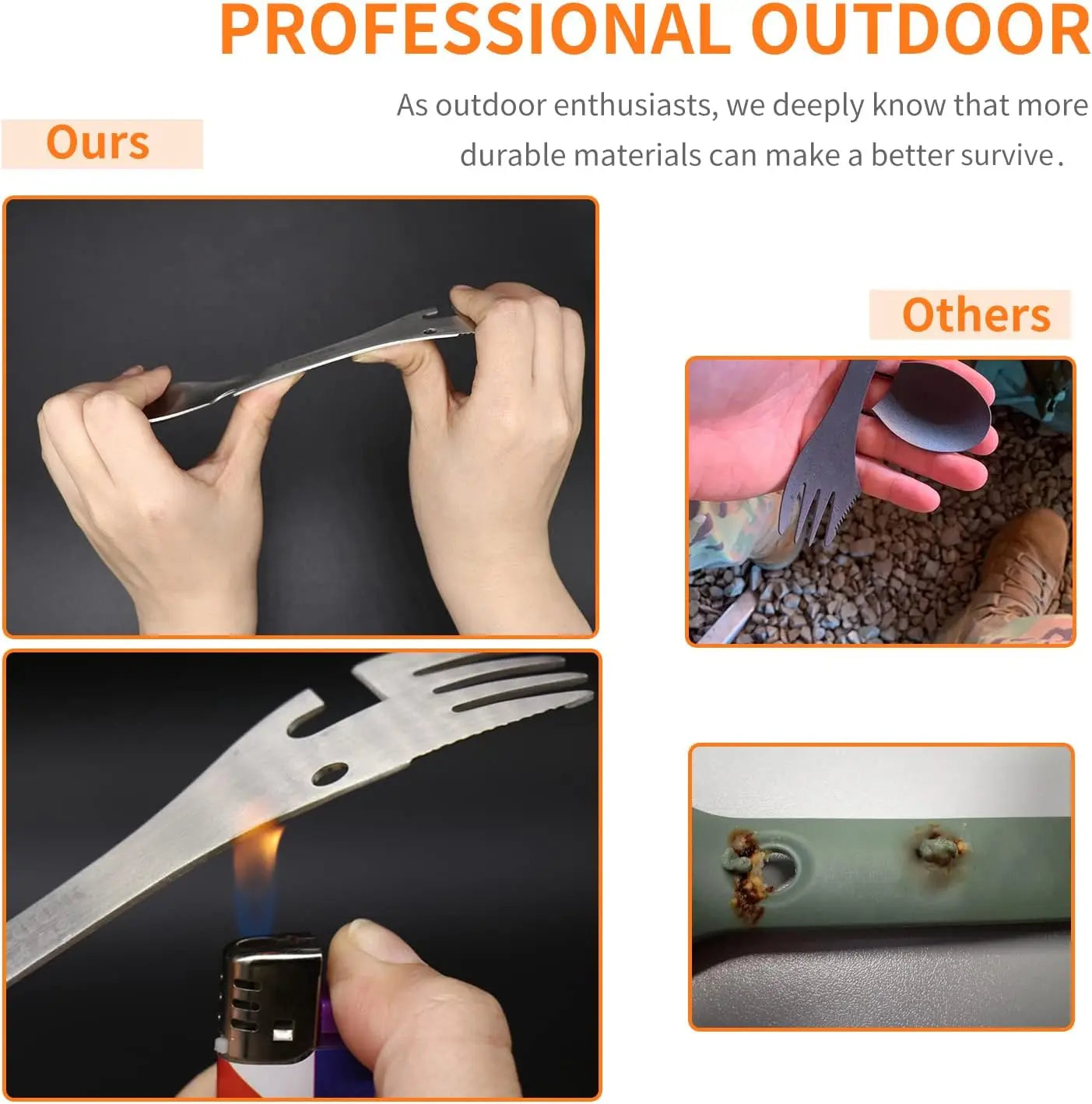 5-in-1 Survival Set – Cutlery, Bottle Opener and More for Adventurers