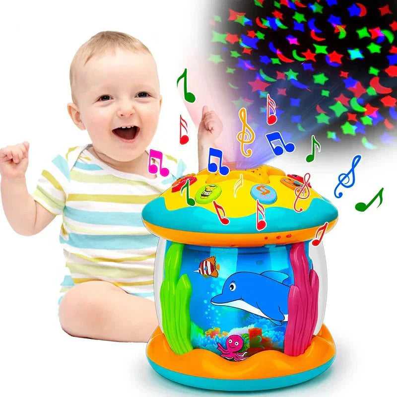 GlowBeat - Magical Light and Sound Drum for Babies