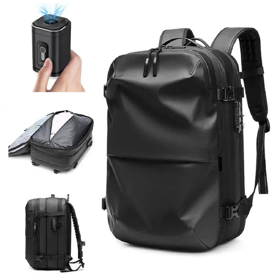ElitePack Air Compression Backpack | 60L waterproof business and travel backpack with vacuum compression technology