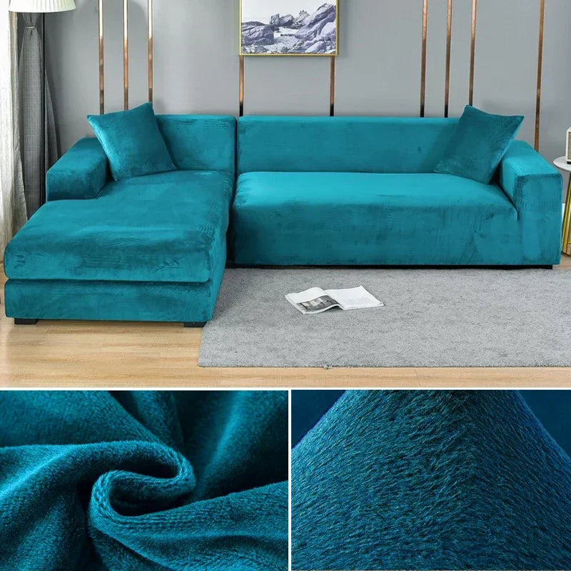 Stretch Velvet Sofa Cover with Luxurious Finish – Sofina