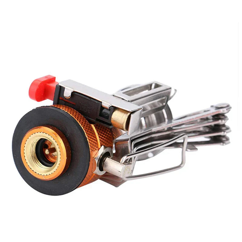 Portable Outdoor Camping Gas Stove: Aluminium Alloy Ultra-Light Camp Stove for Picnic Cooking - Essential Camping Accessory for Survival Stove