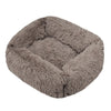 FurHaven Deluxe Dog Lounger | Long plush, washable pet bed for dogs and cats