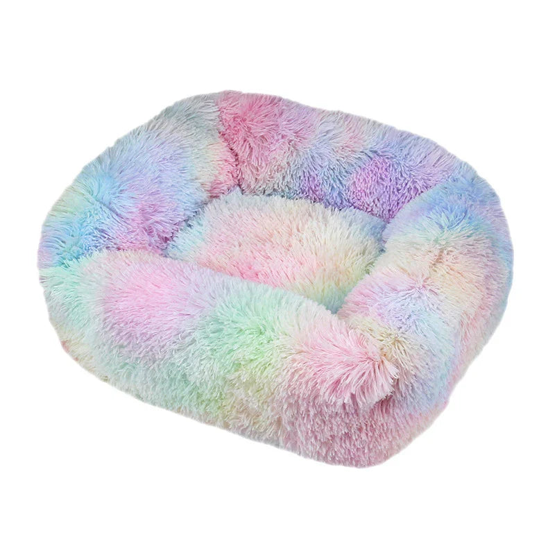 FurHaven Deluxe Dog Lounger | Long plush, washable pet bed for dogs and cats