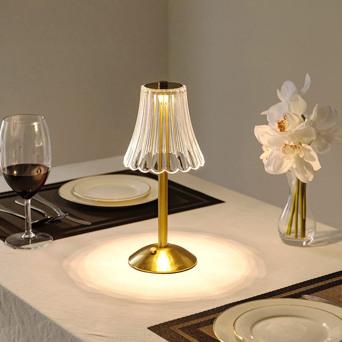 Golden Crystal Table Lamp - Aurora Luxe