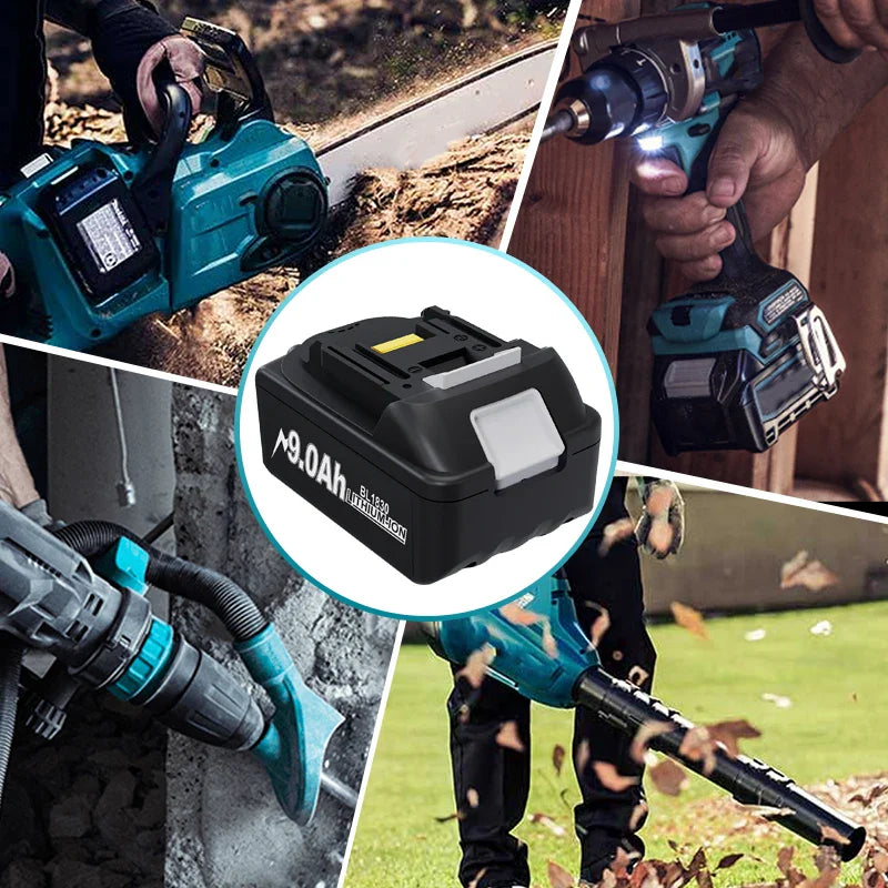 PowerCore 18V Battery 9.0 Ah 9000mAh Compatible with Makita BL1850B BL1860 BL1830 LXT400 | Battery | Rechargeable Battery for Makita Drill & Tools