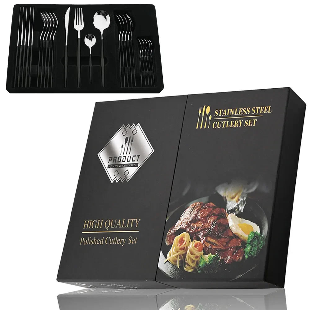 Golden Luxury Cutlery Set - For an Elegant Table Setting