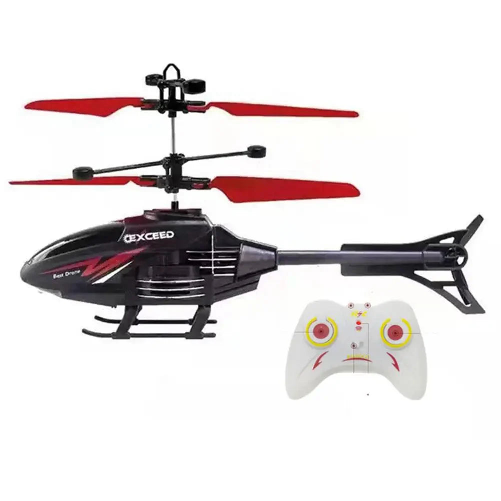 2-Channel RC Helicopter – Controllable Toy for Children with Rechargeable Function