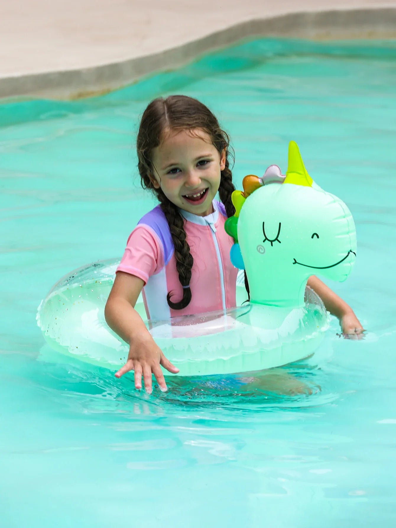 Inflatable Swim Ring for Children – Dino Swim Ring for Summer Fun and Pool Activities