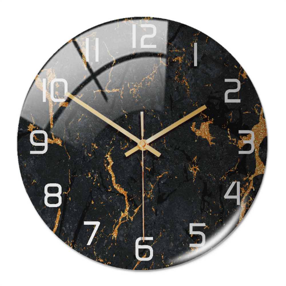 Stylish Wall Clock with Marble Effect – MarbleTime