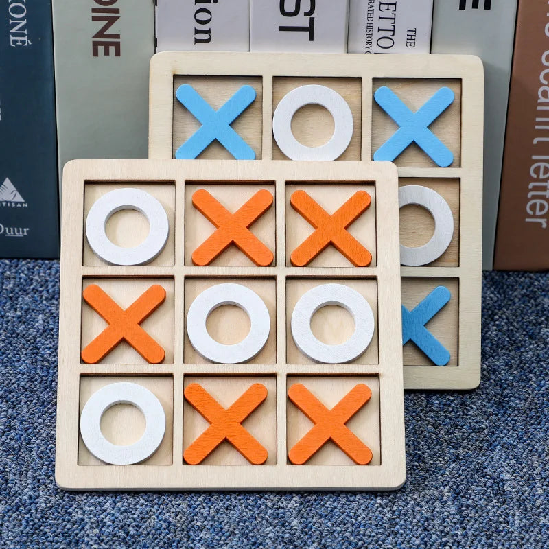 Wooden Tic Tac Toe Game - Fun & Strategy