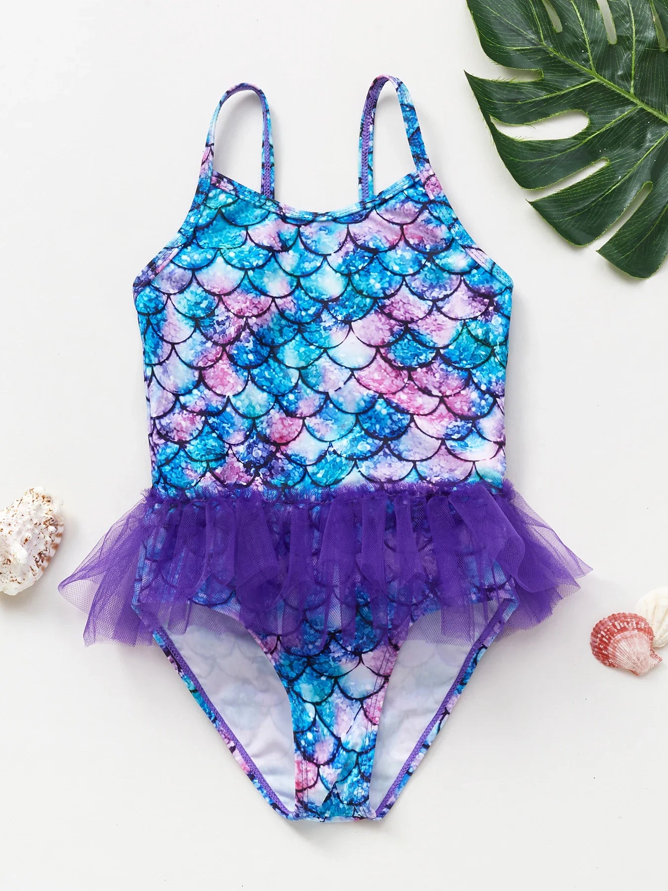 Girls' Swim Outfit with Mermaid and Unicorn Designs – Perfect for Children Aged 4-8