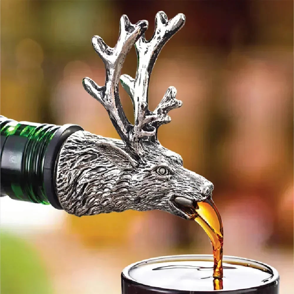 Stag Head Wine Pourer - Elegant and Functional