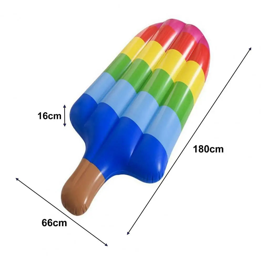 Inflatable Pool Float in Ice Cream Shape – Cheerful Rainbow Lounge for the Pool