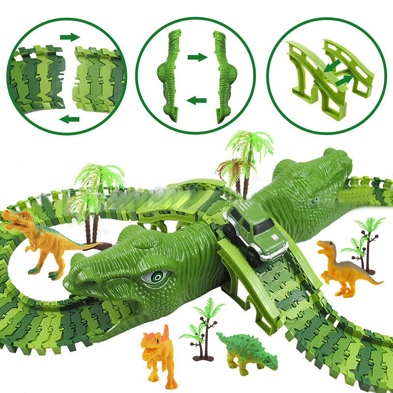 DinoTrack - Dinosaur Toy Set - 360-Degree Track