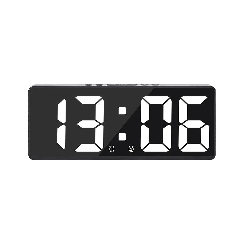 Simple LED Clock Colourful Light Temperature Calendar Alarm Clock Creative Clock