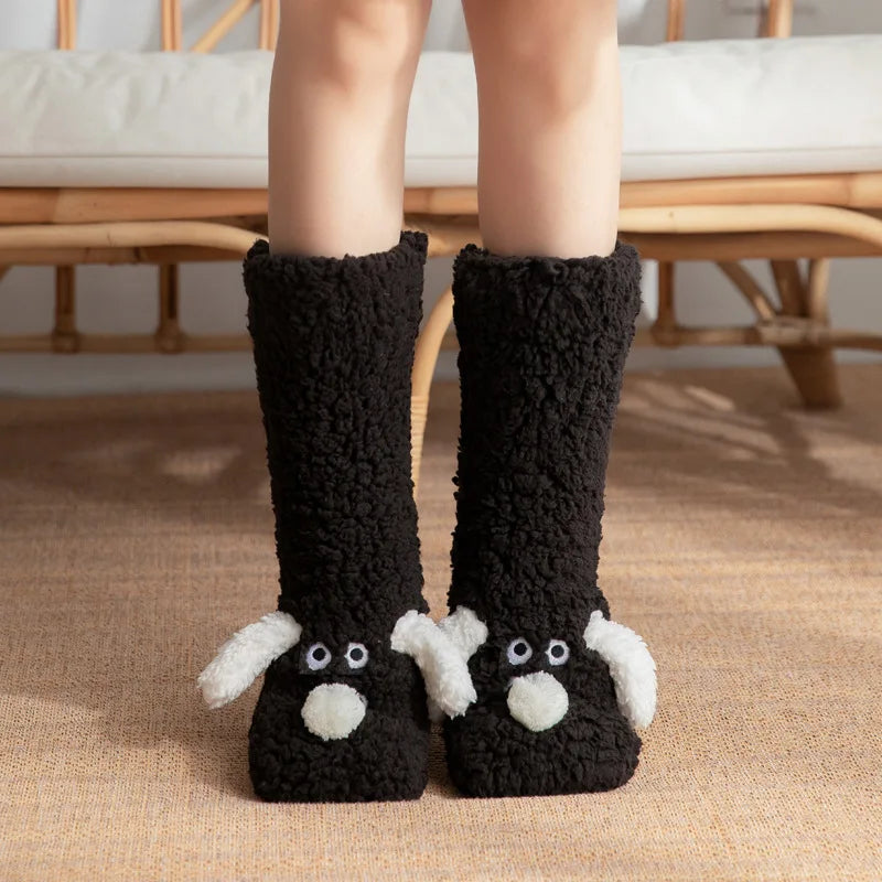 PupHaven Warmth Socks | Fluffy Sherpa socks with playful dog-themed designs