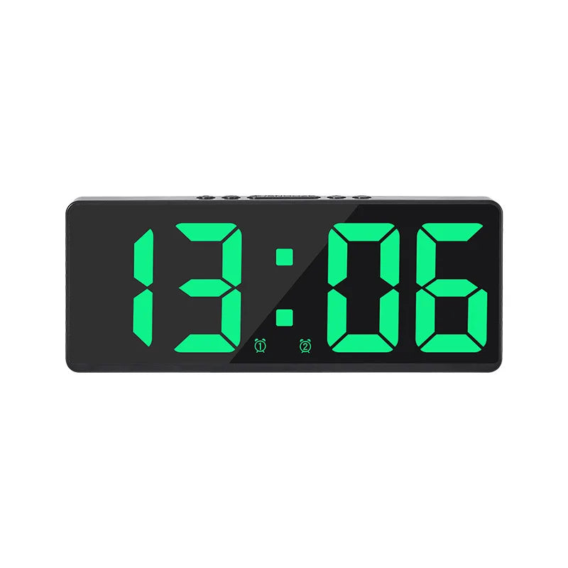 Simple LED Clock Colourful Light Temperature Calendar Alarm Clock Creative Clock