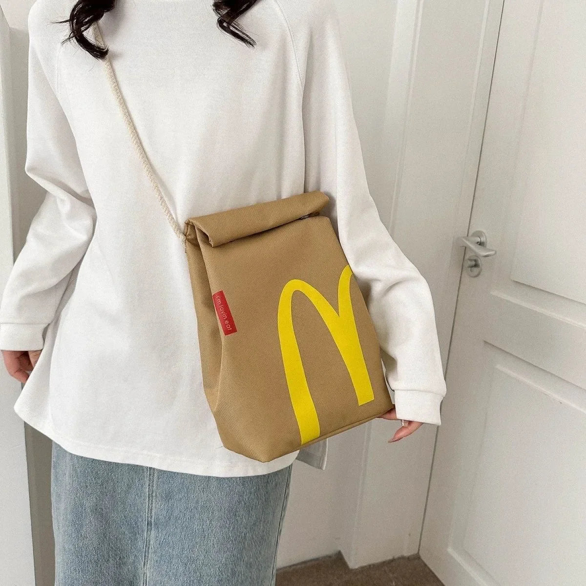 Trendy Fast Food Backpack - Playful and Spacious Bag for Everyone