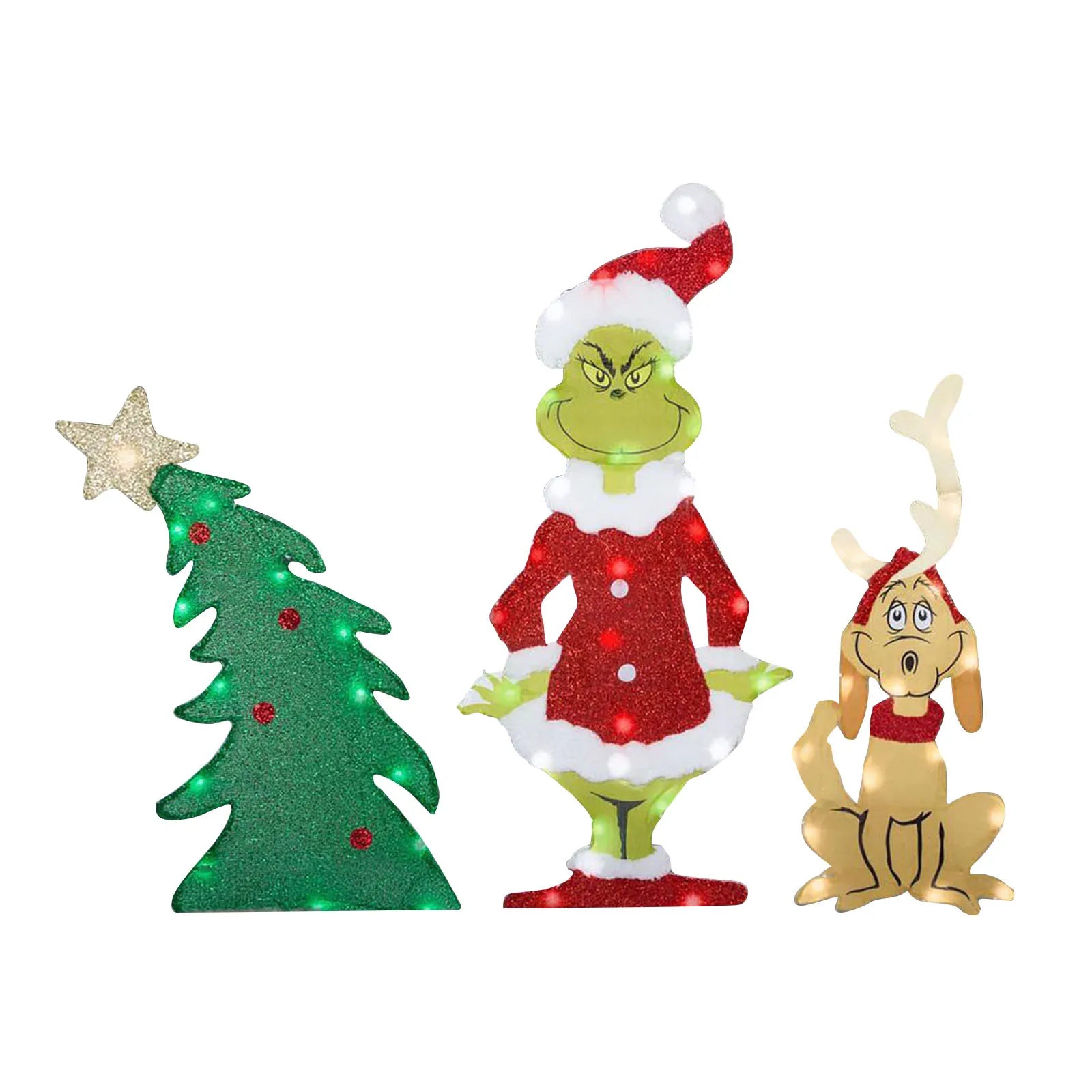 Grinch Christmas Decoration - Cheerful Garden Lighting for the Holidays