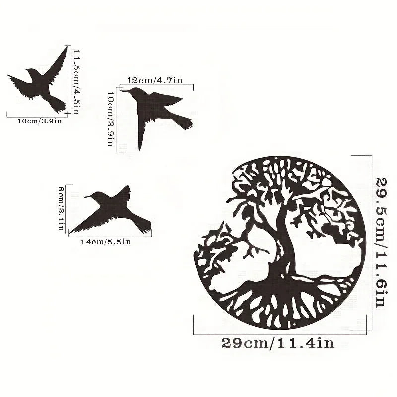Tree of Life Wall Decoration with Birds – Natural Balance and Freedom