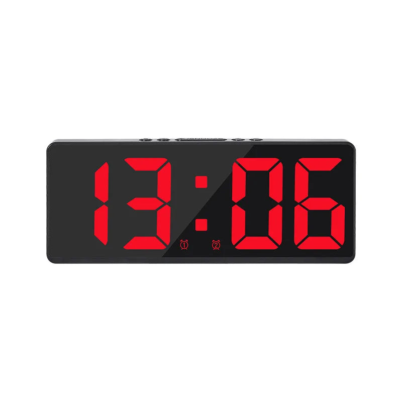 Simple LED Clock Colourful Light Temperature Calendar Alarm Clock Creative Clock