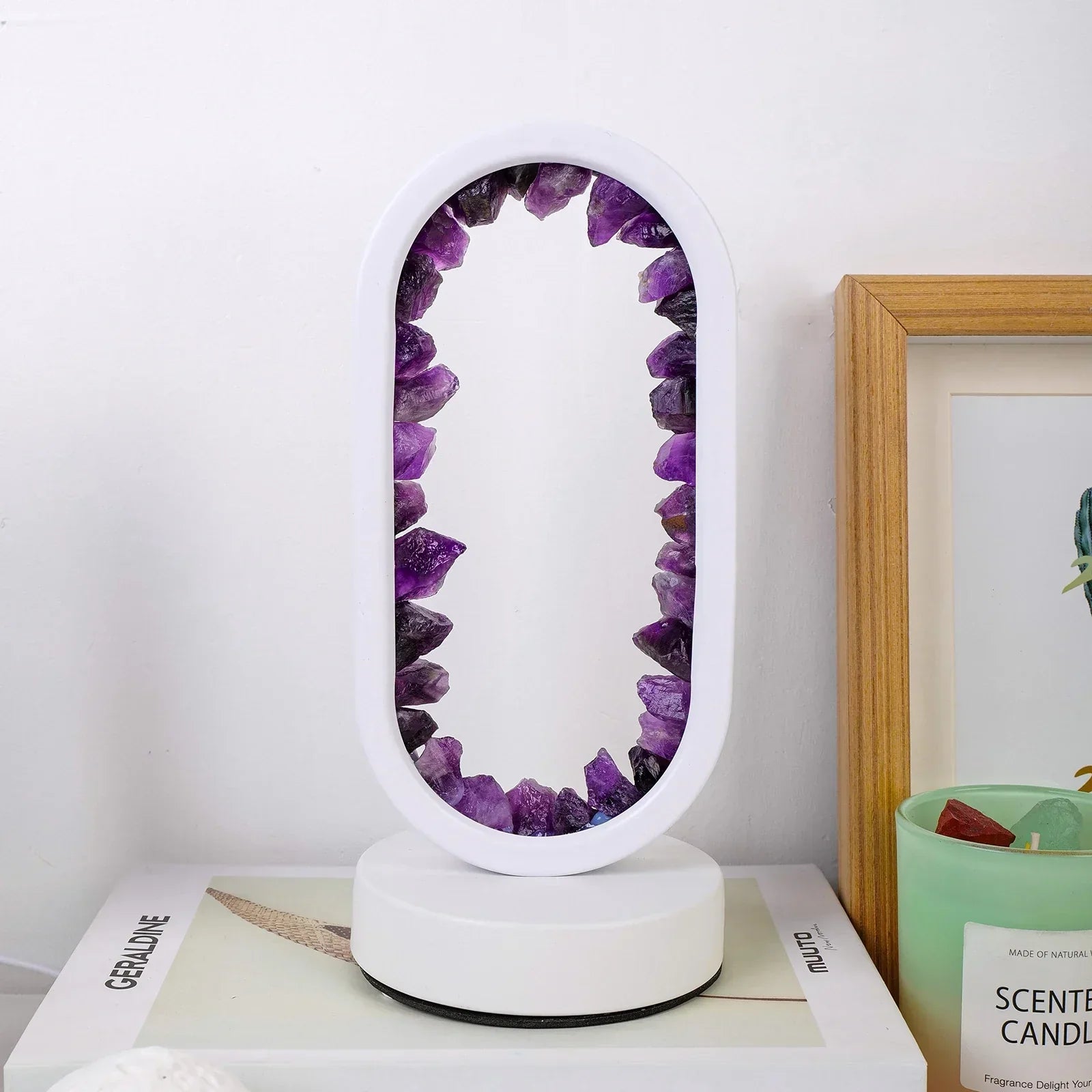 Elegant Amethyst Crystal Lamp – Ambient LED Lighting for Relaxation