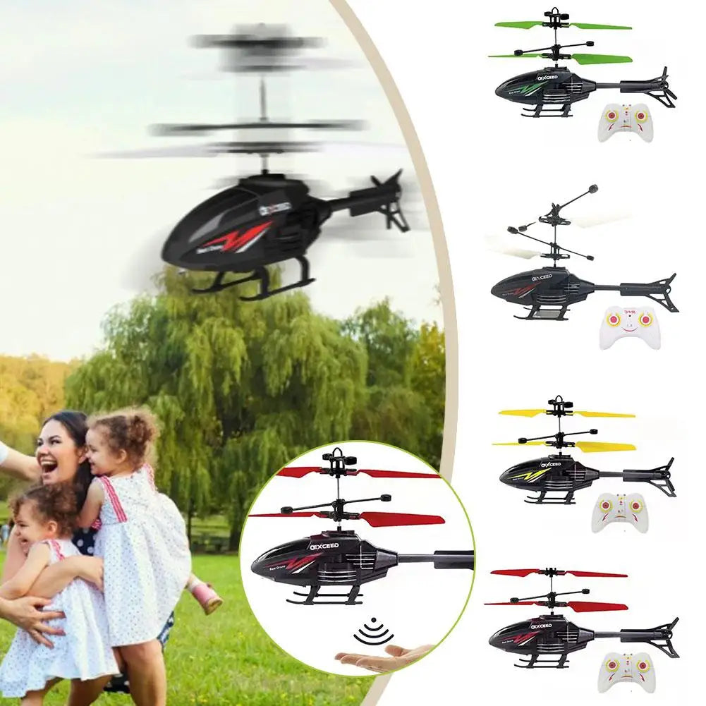 2-Channel RC Helicopter – Controllable Toy for Children with Rechargeable Function